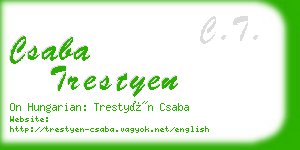 csaba trestyen business card